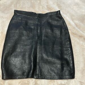 Real leather vintage skirt